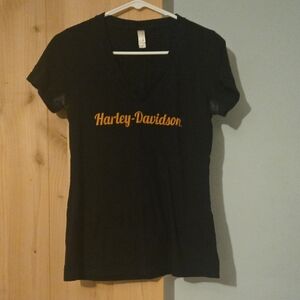 Harley-Davidson Black Tee with Orange Logo